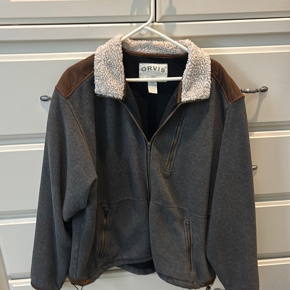 Orvis Gray Jacket with Sherpa Collar